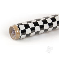 Oracover 2m ORACOVER Fun-4 Small Chequered, White + Black (60cm width) ORA44-010-071-002