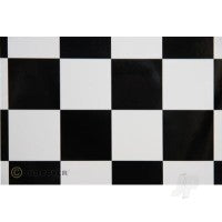 Oracover 2m ORACOVER Fun-5 Large Chequered, White + Black (60cm width) ORA491-010-071-002