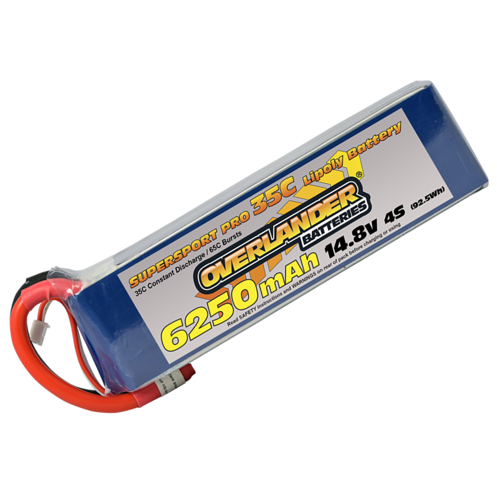 6250mAh 14.8V 4S 35C Supersport Pro LiPo Battery