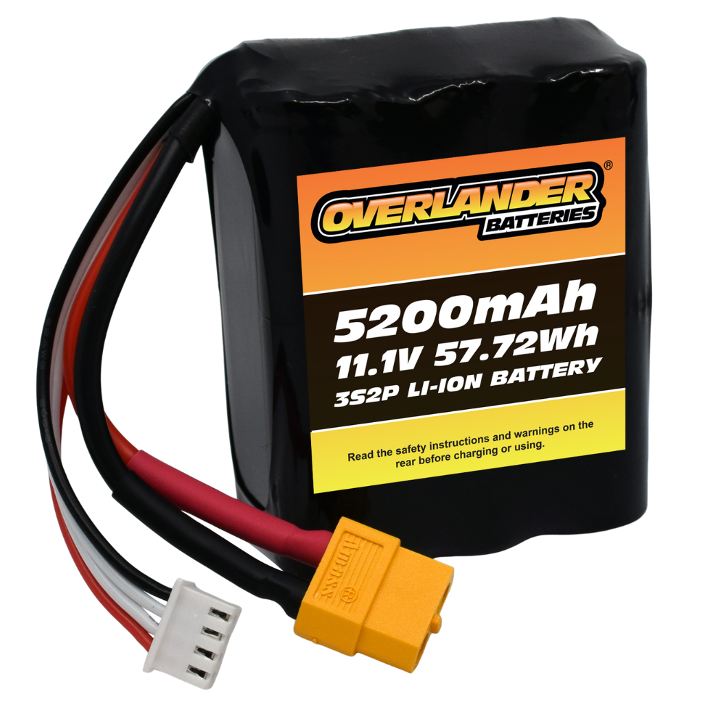 5200mAh 11.1V 3S2P Config 16 18650 Li-Ion Battery