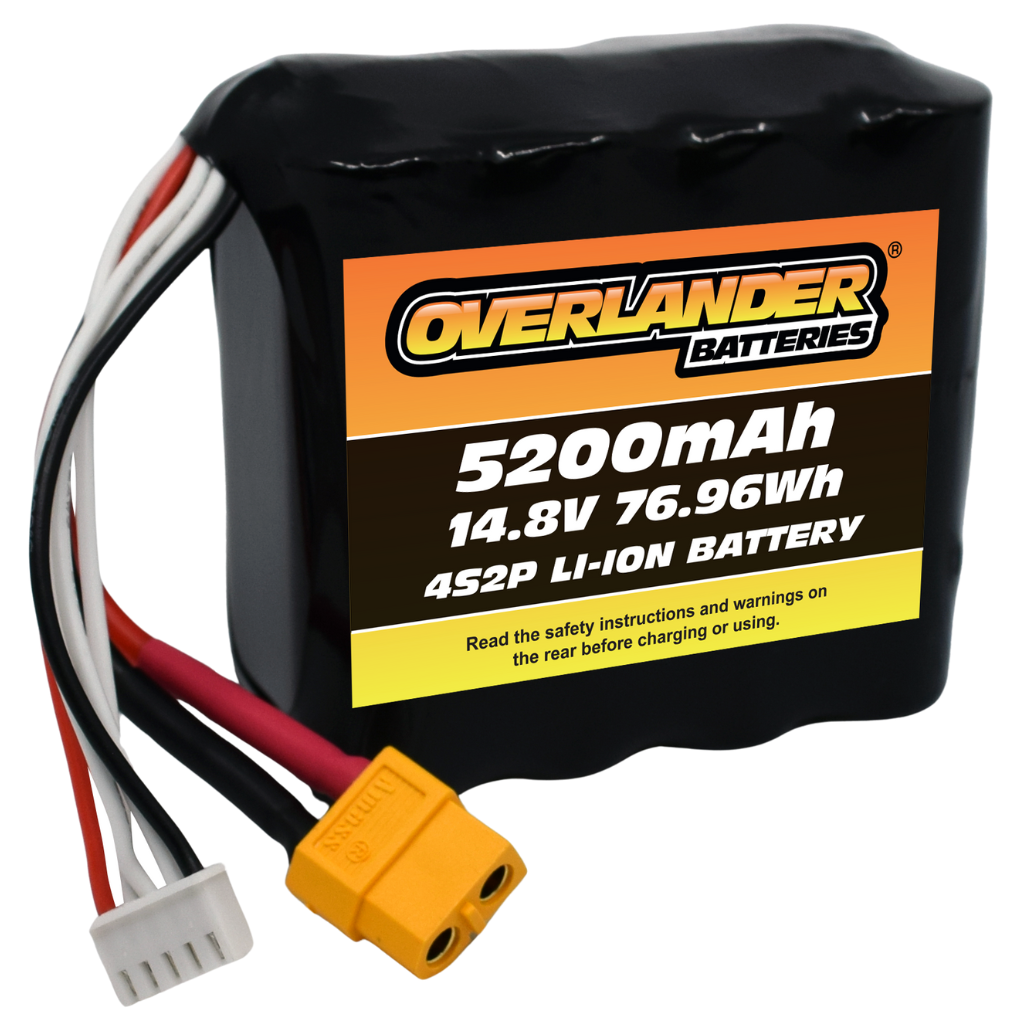 5200mAh 14.8V 4S2P Config 25 18650 Li-Ion Battery