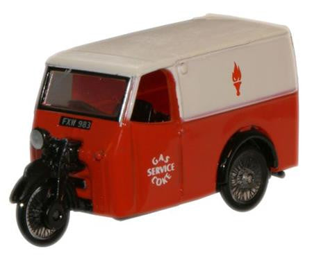 Oxford Diecast 1/76 Tricycle Van Gas And Coke Service 76TV004