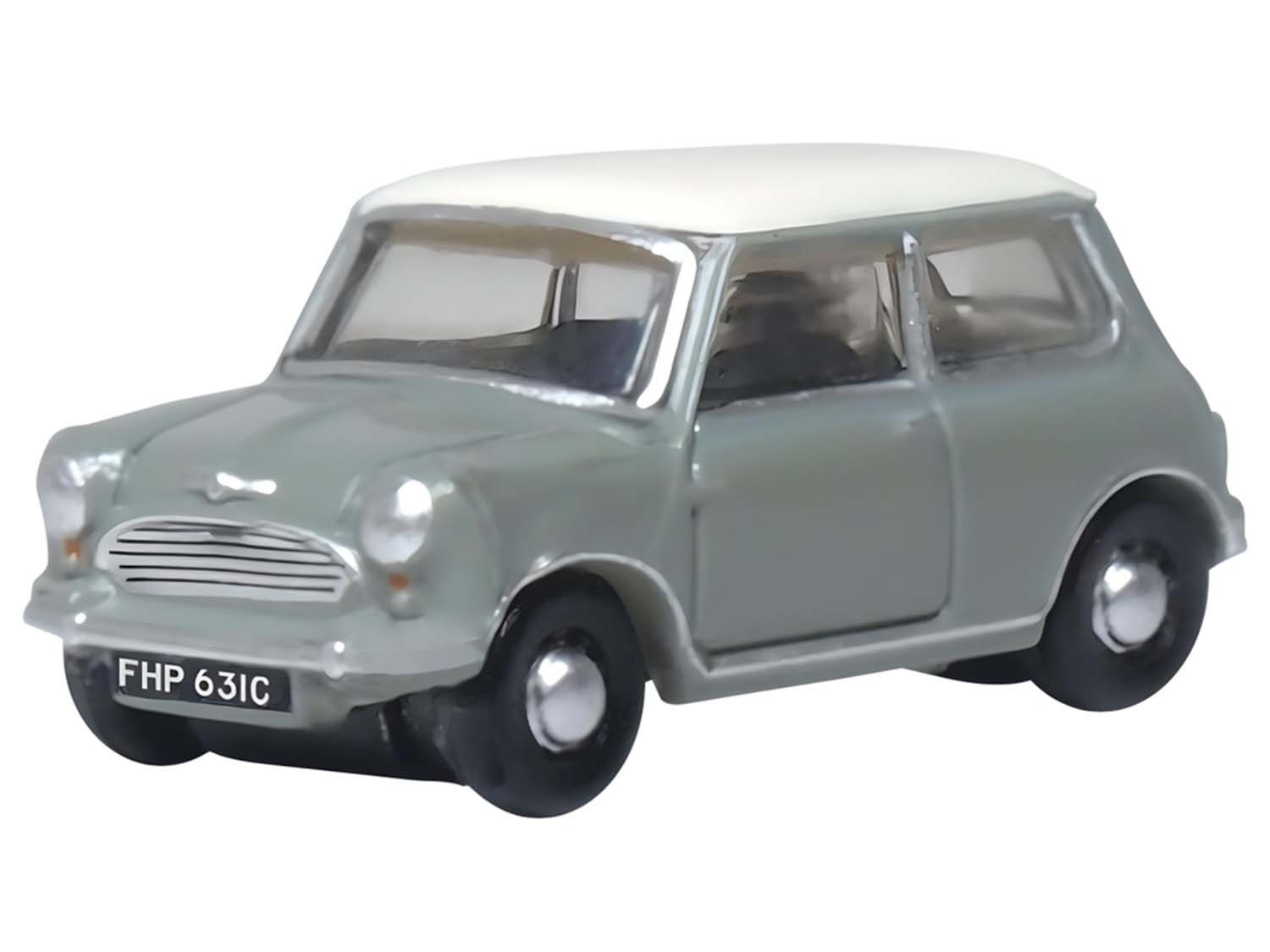 Oxford Diecast N Gauge Classic Mini Tweed Grey/Old Engish White Nmn009