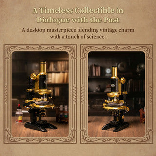 Retro Microscope with Accessories Set - 1107 pcs