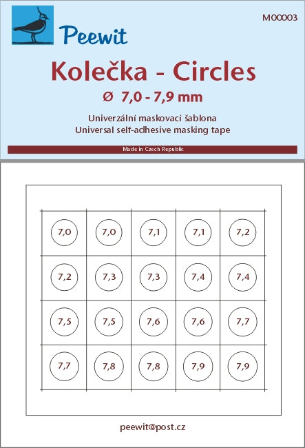 Circles 7,0 7,9 mm