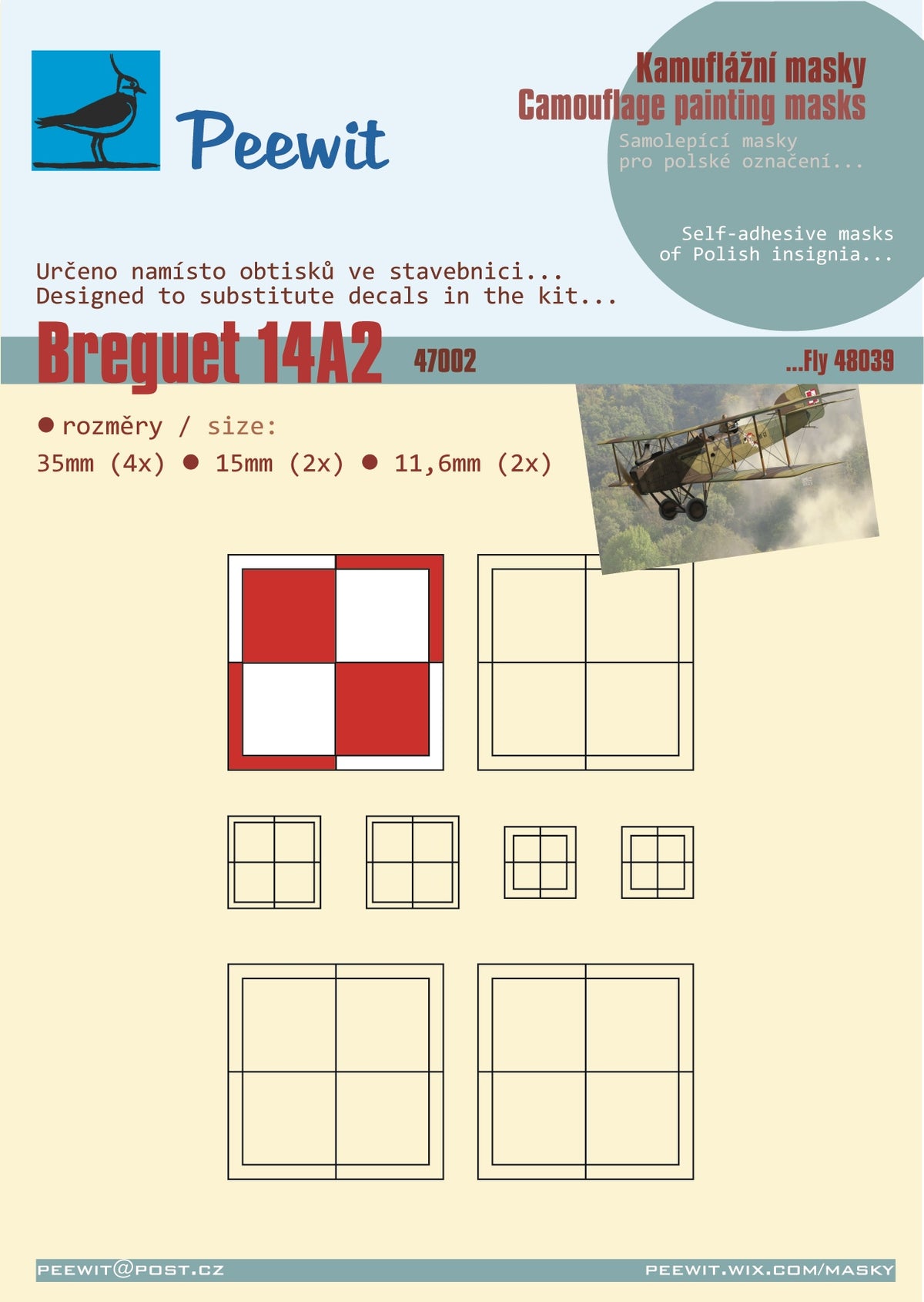 Breguet XIV A2 - Polish insignia (designed to be used with Fly kits YLF48039)