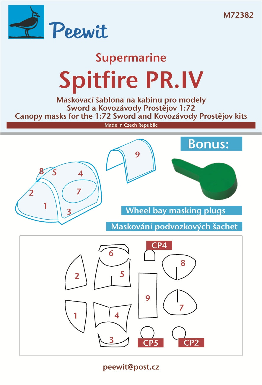 Supermarine Spitfire Pr.IV (designed to be used with Kovozavody Prostejov and Sword kits)