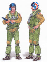 2 standing crew figures for Grumman F-14A Tomcat (designed to be used with Tamiya kits)