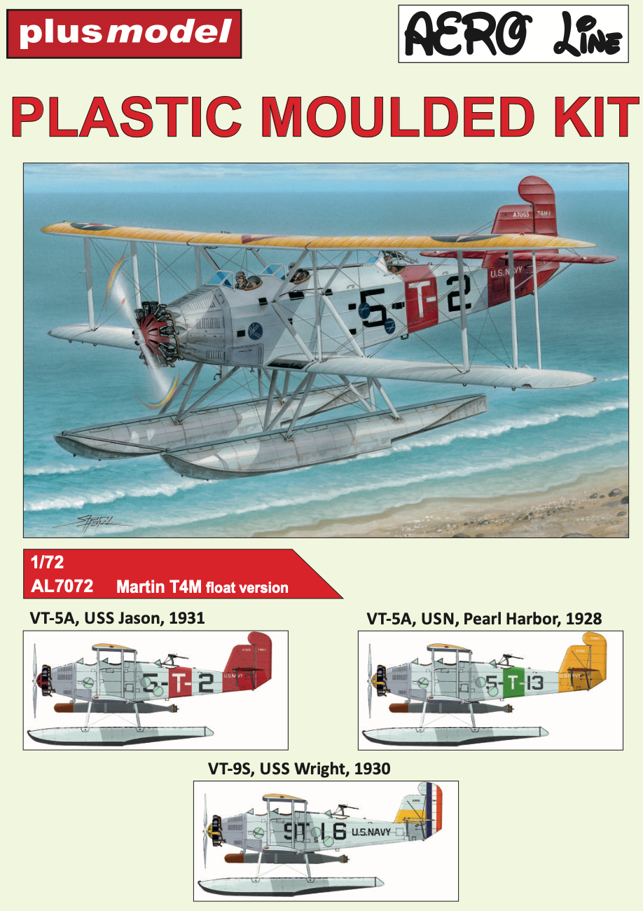 Martin T4M torpedo bomber float plane. VT-5A USS Jason 1931, VT-5A USN Pearl Harbour 1928 and VT-95 USS Wright 1930.