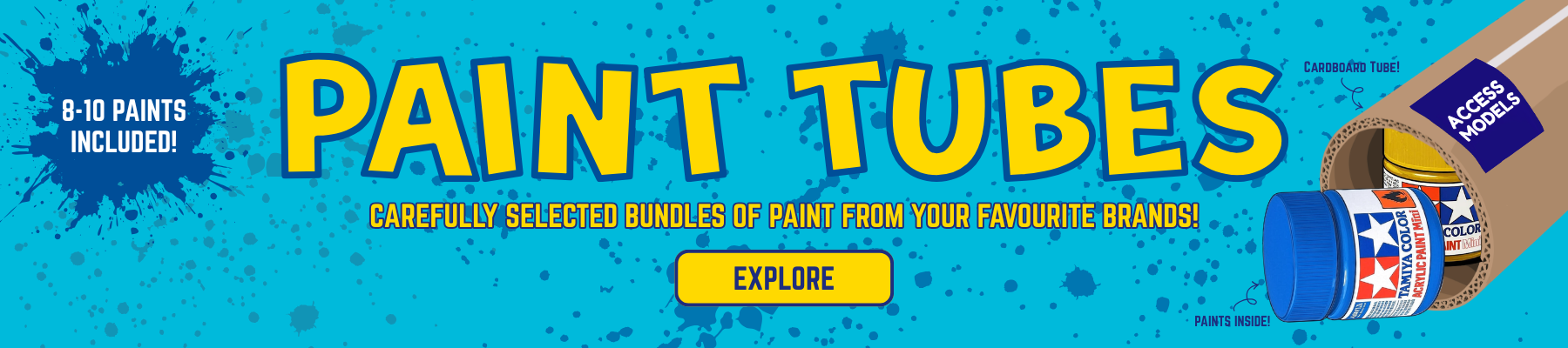 paint tubes landing page strip