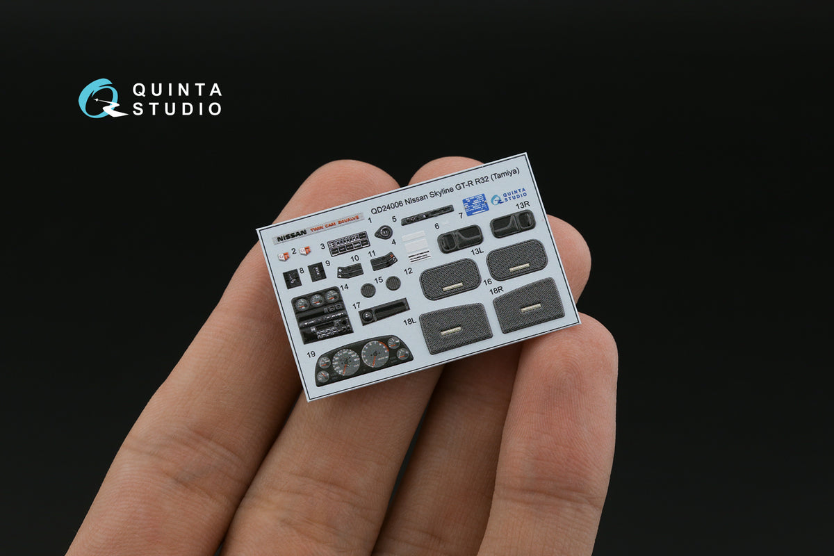 Nissan Skyline GT-R R32 3D-Printed coloured Interior on decal paper (designed to be used with Tamiya kits)