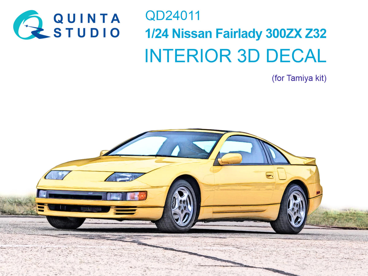 Nissan Fairlady 300ZX Z32 3D-Printed coloured Interior on decal paper (designed to be used with Tamiya kits)