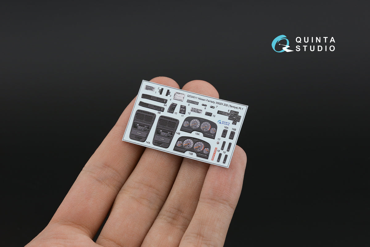 Nissan Fairlady 300ZX Z32 3D-Printed coloured Interior on decal paper (designed to be used with Tamiya kits)