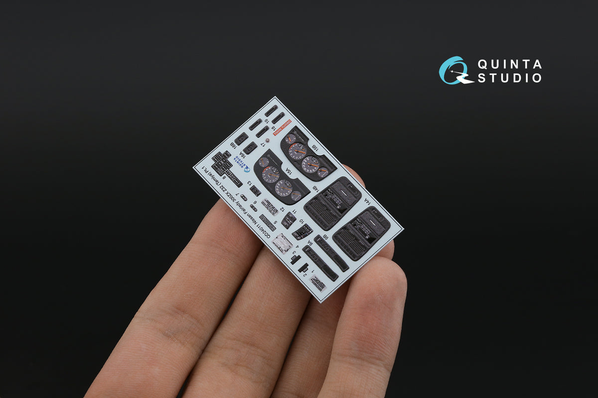 Nissan Fairlady 300ZX Z32 3D-Printed coloured Interior on decal paper (designed to be used with Tamiya kits)