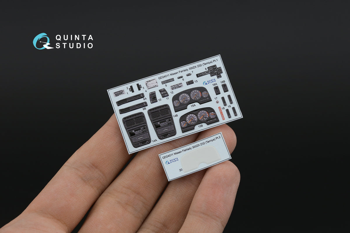 Nissan Fairlady 300ZX Z32 3D-Printed coloured Interior on decal paper (designed to be used with Tamiya kits)