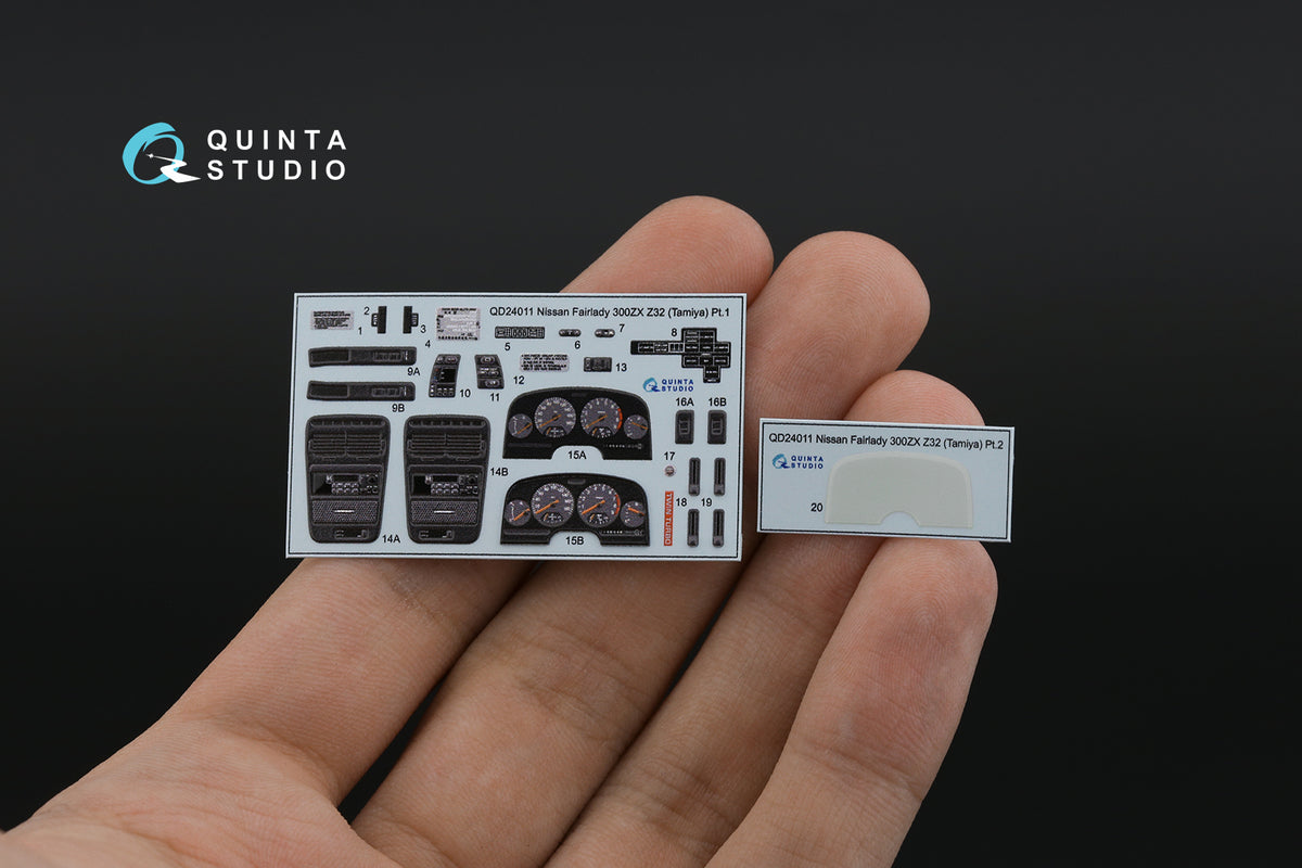 Nissan Fairlady 300ZX Z32 3D-Printed coloured Interior on decal paper (designed to be used with Tamiya kits)