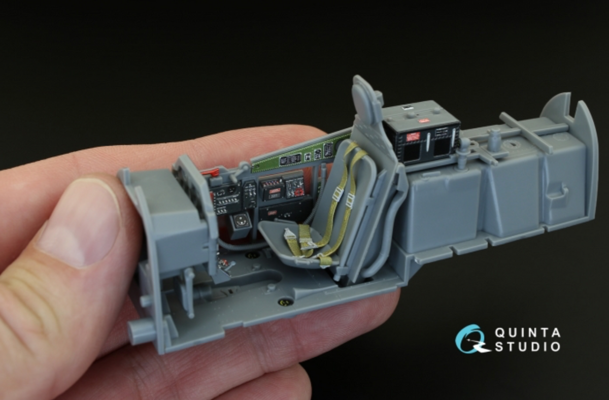 North-American P-51D Mustang (Late) 3D-Printed coloured Interior on decal paper (designed to be used with Tamiya kits)