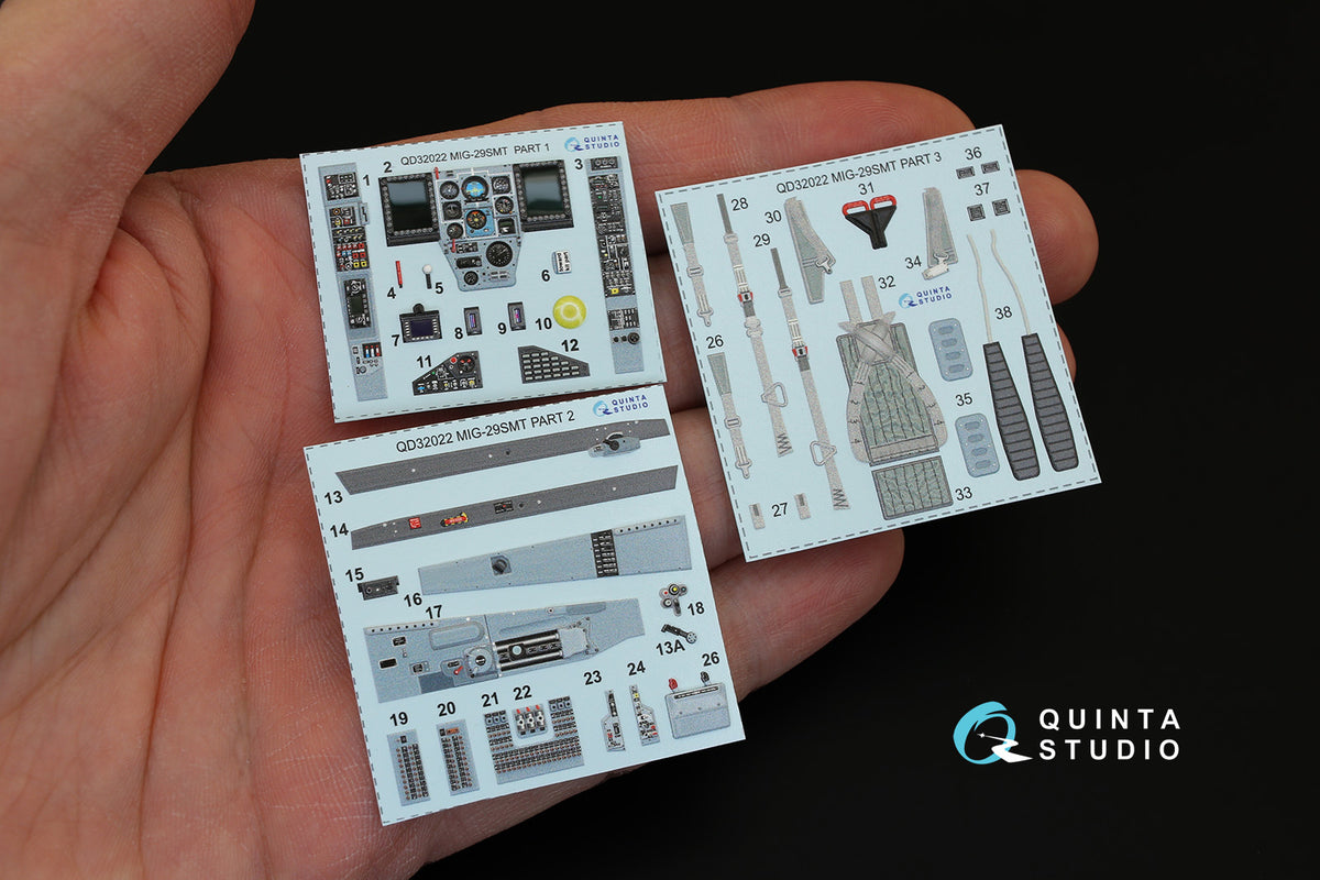 Mikoyan MiG-29SMT 3D-Printed coloured Interior on decal paper (designed to be used with Trumpeter kits)
