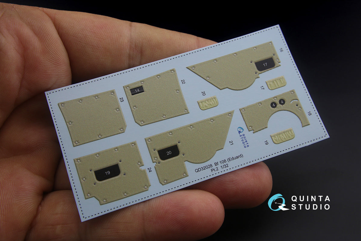 Messerschmitt Bf-108 3D-Printed coloured Interior on decal paper (designed to be used with Eduard kits)