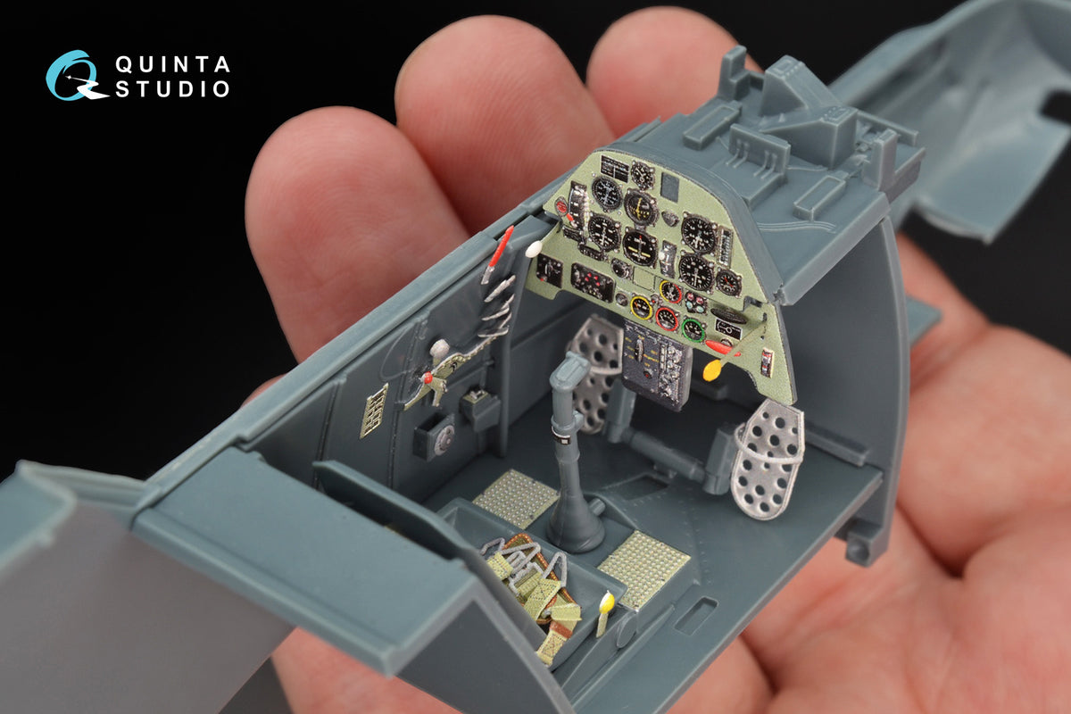 Messerschmitt Bf-109E-1 3D-Printed coloured Interior on decal paper (designed to be used with Eduard kits)