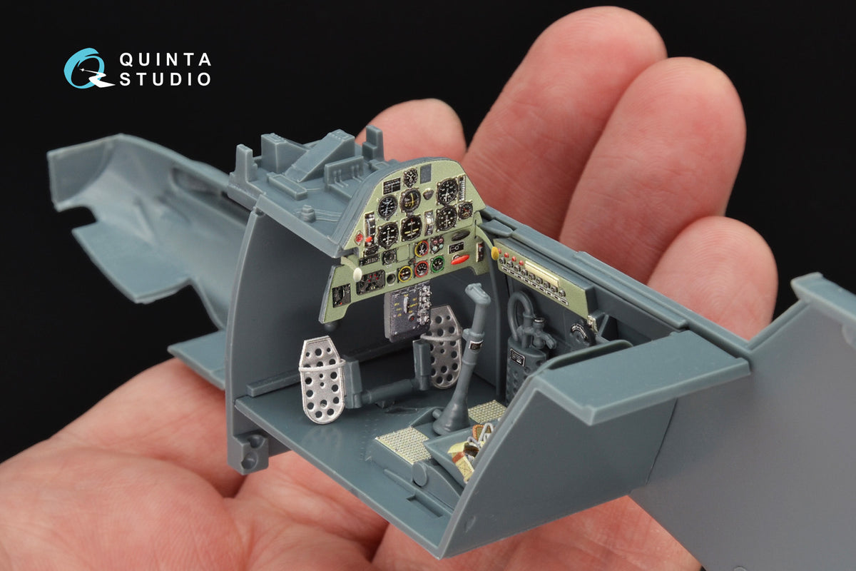 Messerschmitt Bf-109E-1 3D-Printed coloured Interior on decal paper (designed to be used with Eduard kits)