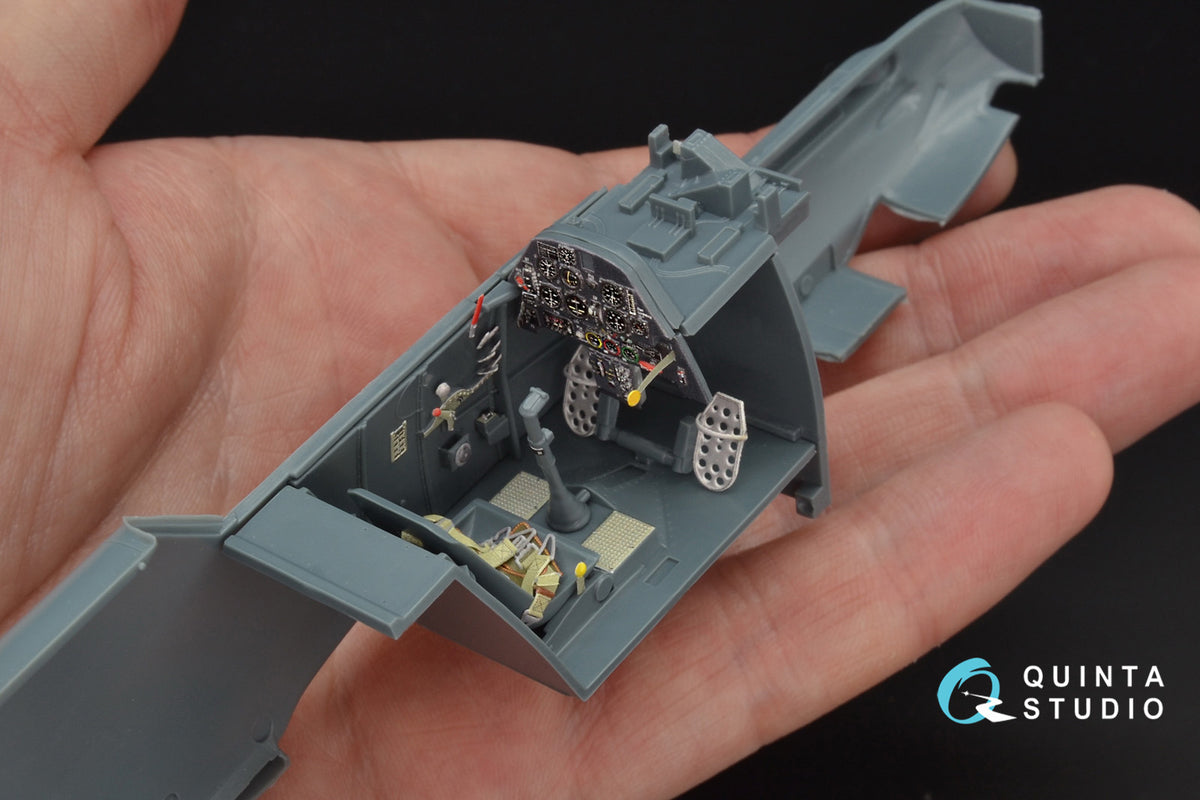 Messerschmitt Bf-109E-3 3D-Printed coloured Interior on decal paper (designed to be used with Eduard kits)