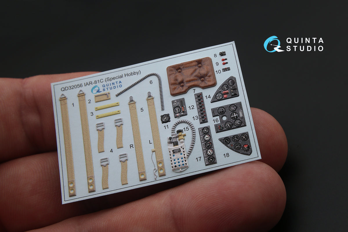 IAR IAR-81C 3D-Printed coloured Interior on decal paper (designed to be used with Special Hobby kits)