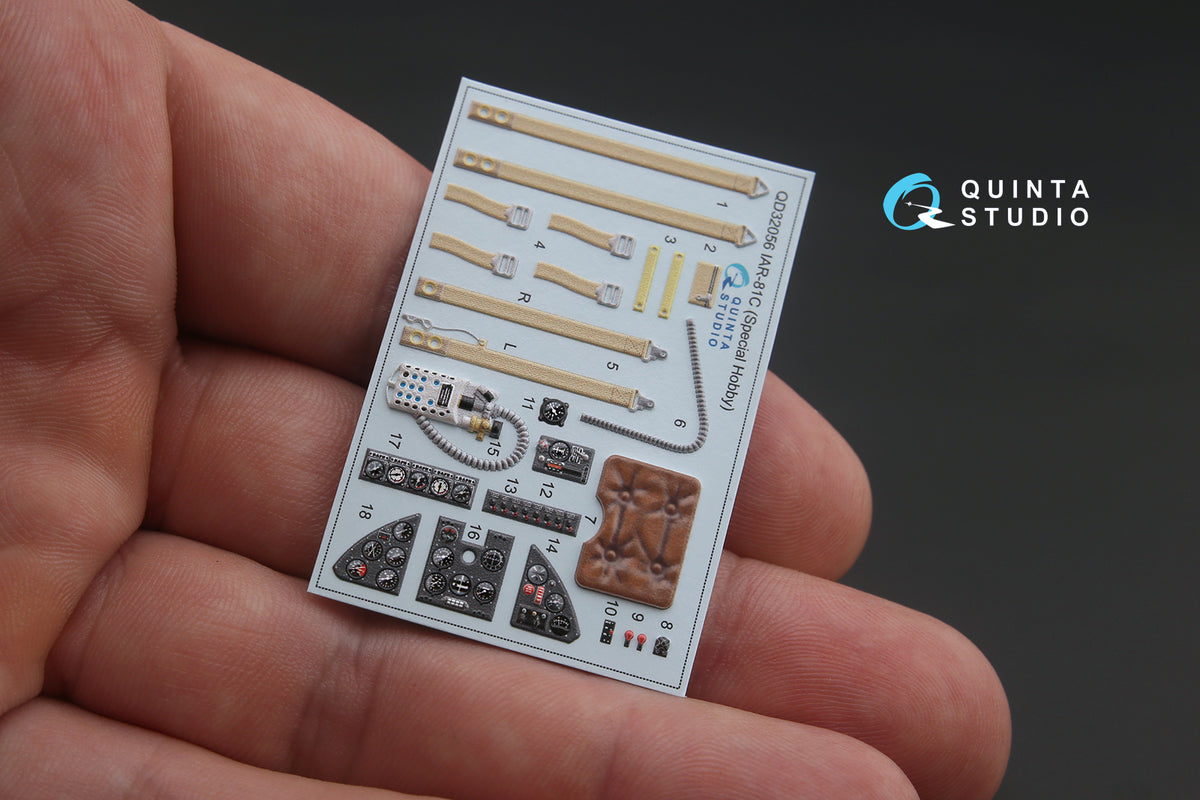 IAR IAR-81C 3D-Printed coloured Interior on decal paper (designed to be used with Special Hobby kits)