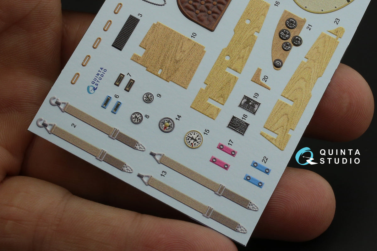 Albatros D.V 3D-Printed coloured Interior on decal paper (designed to be used with Wingnut Wings kits)