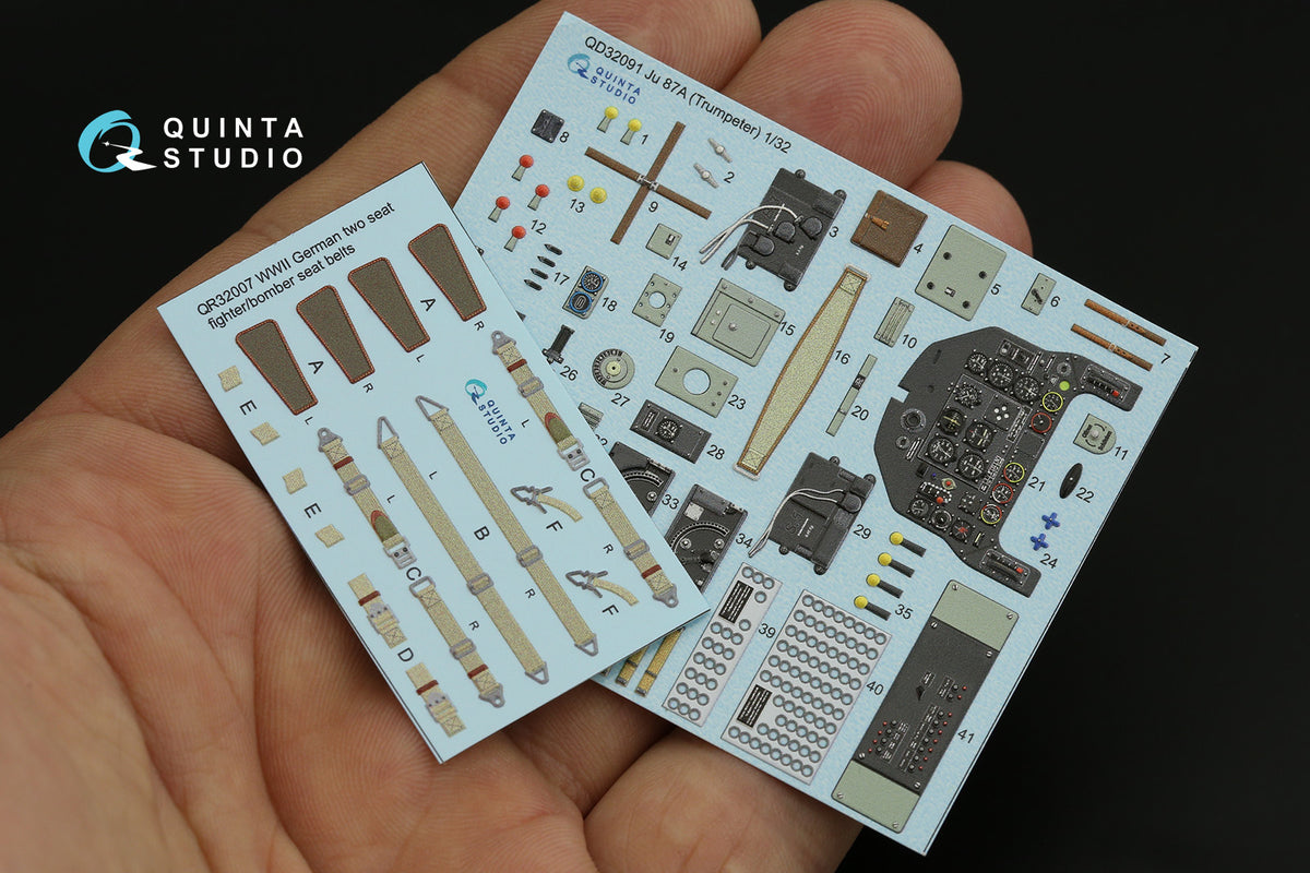 Junkers Ju-87A 'Stuka' 3D-Printed coloured Interior on decal paper (designed to bee used with Trumpeter kits)