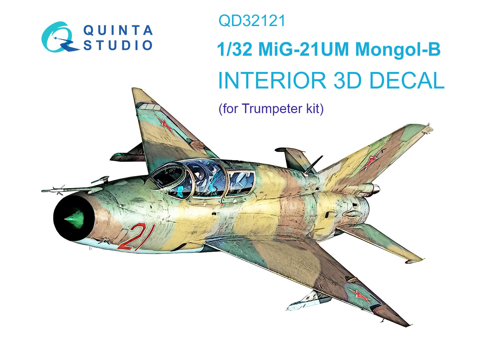 Quinta Studio Mikoyan MiG-21UM 3D-Printed - QD32121 - Aircraft Kits