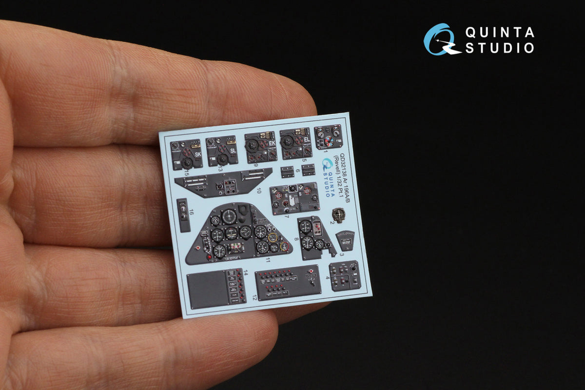 Arado Ar-196A/B 3D-Printed coloured Interior on decal paper (designed to be used with Revell kits)