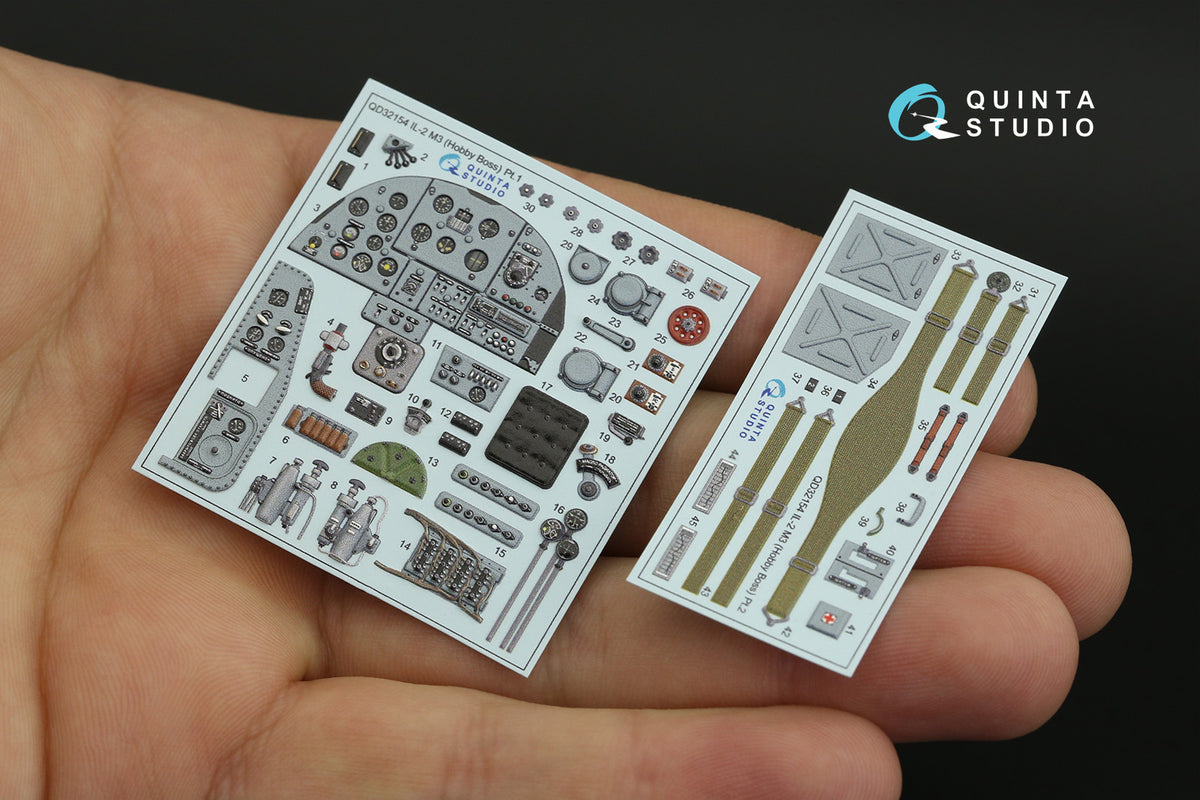 Ilyushin IL-2M3 3D-Printed coloured Interior on decal paper (designed to be used with Hobby Boss kits)