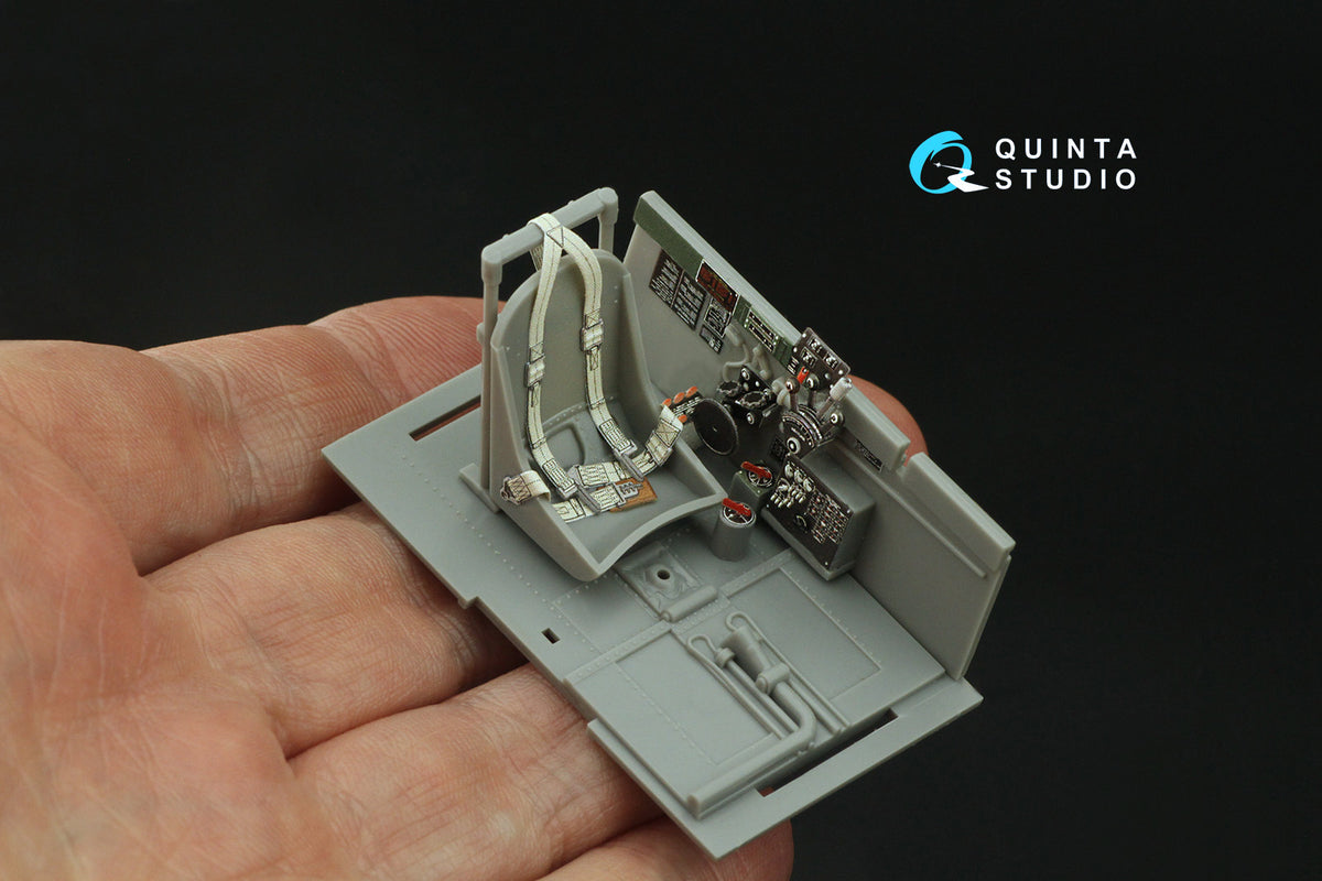 Republic P-47D Thunderbolt Bubbletop Early 3D-Printed coloured Interior on decal paper (designed to be used with Hasegawa kits)