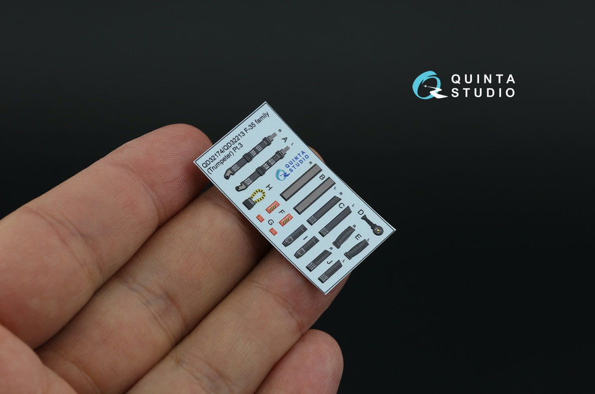 Lockheed-Martin F-35B 3D-Printed coloured Interior on decal paper (designed to be used with Trumpeter kits)
