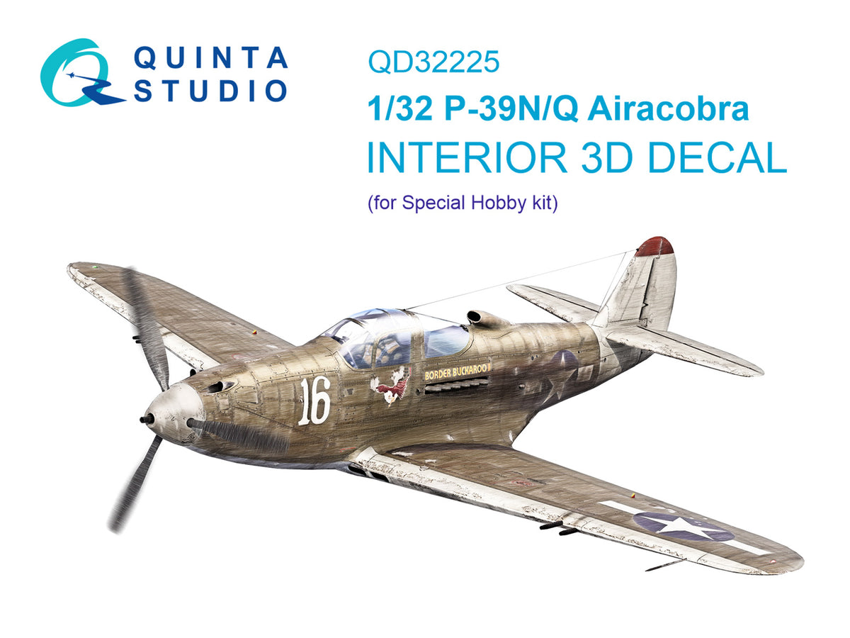 Bell P-39Q/N Airacobra 3D-Printed coloured Interior on decal paper (designed to be used with Special Hobby kits)