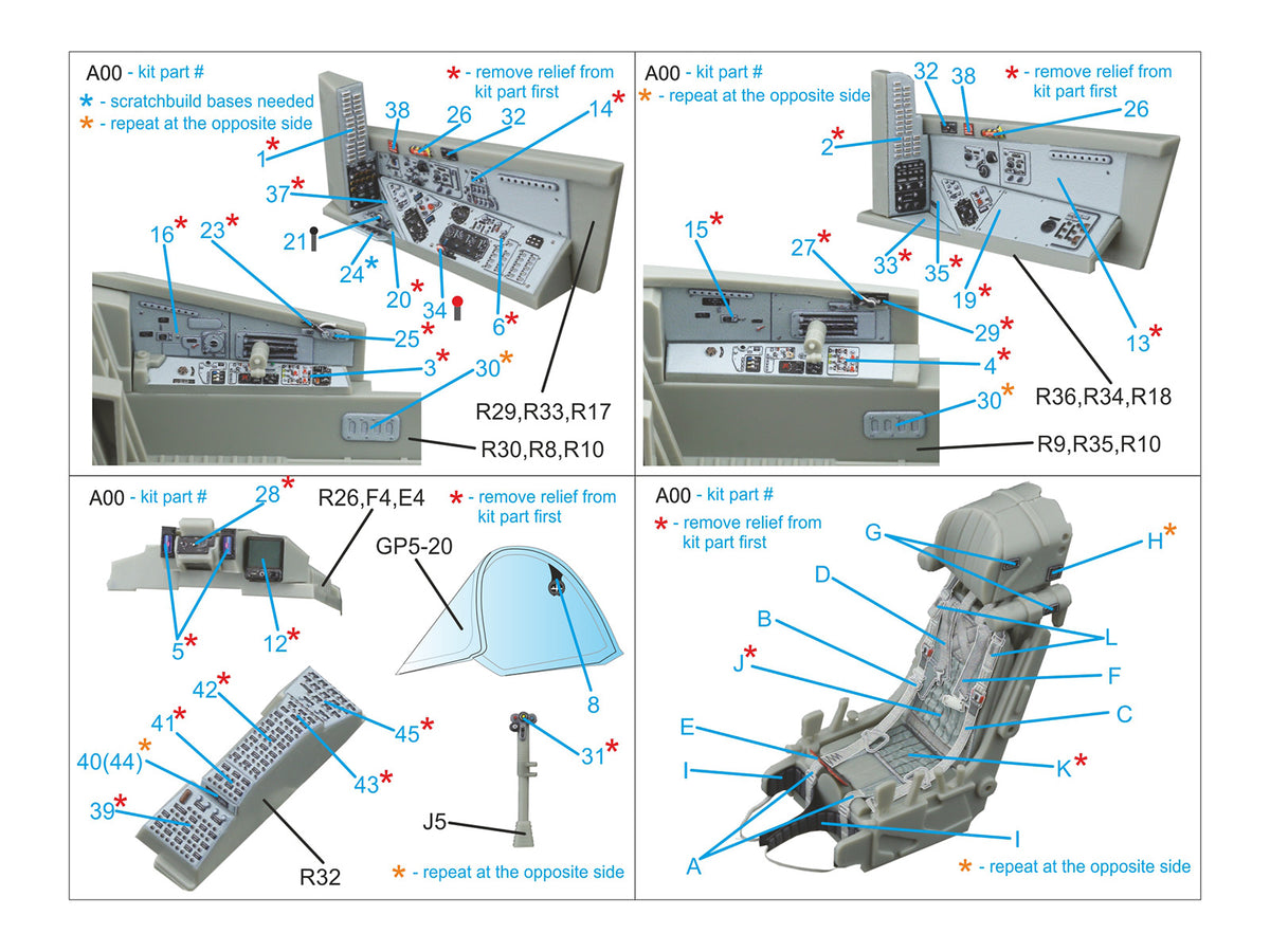 Mikoyan MiG-29UB 3D-Printed & coloured Interior (designed to be used with Trumpeter kits)