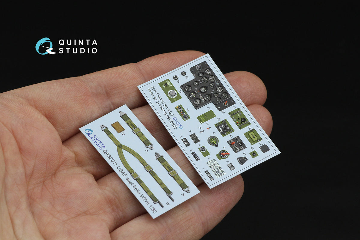 Curtiss H-75 Hawk 3D-Printed & coloured Interior on decal paper(designed to be used with Special Hobby kits)