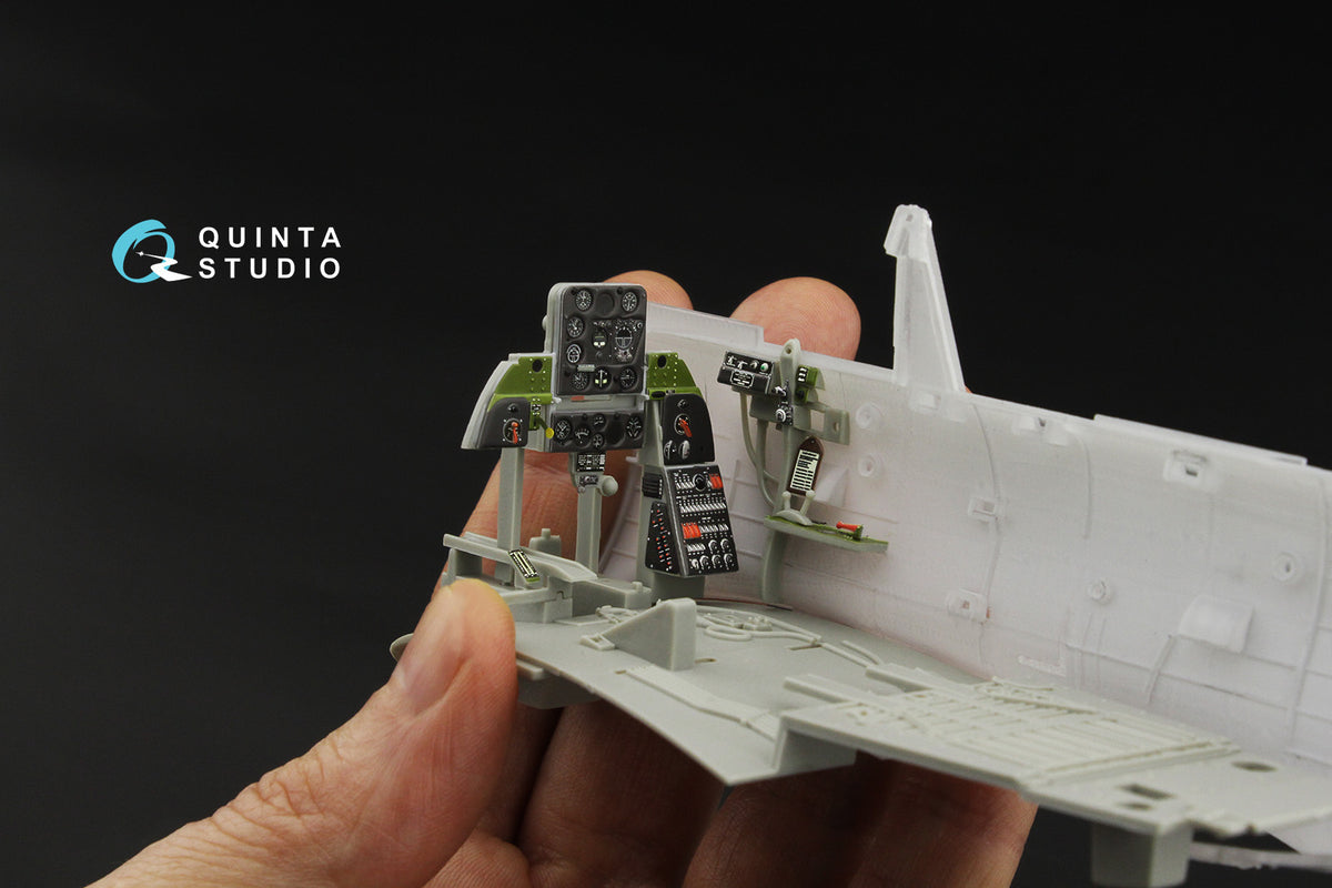 Douglas SBD-5 Dauntless/A-24B Banshee. Pilot's Cockpit 3D-Printed & coloured Interior on decal paper  (designed to be used with Trumpeter kits)