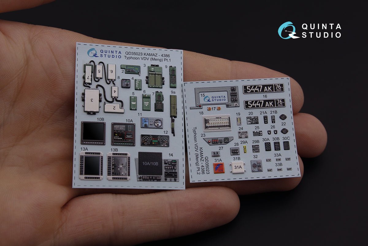 K-4386 Typhoon VDV 3D-Printed coloured Interior on decal paper (designed to be used with Meng Model kits)