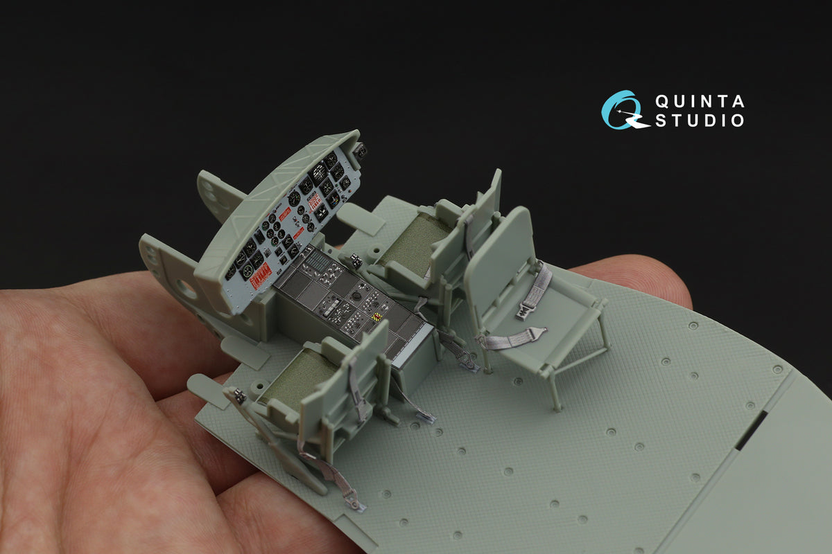 Bell UH-1C 3D-Printed coloured Interior on decal paper (designed to be used with Academy and Revell kits)