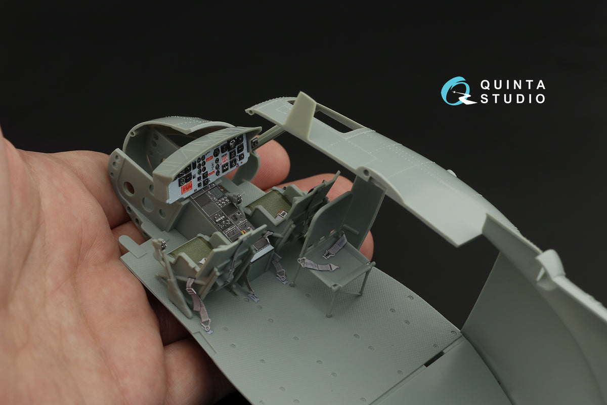 Bell UH-1C 3D-Printed coloured Interior on decal paper (designed to be used with Academy and Revell kits)