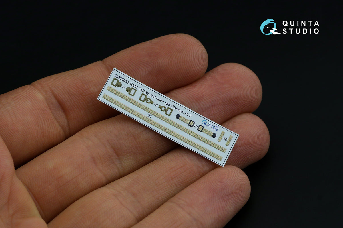 GMC CCKW 353 (designed to be used with open cab kits) 3D-Printed coloured Interior on decal paper (designed to be used with Tamiya kits)