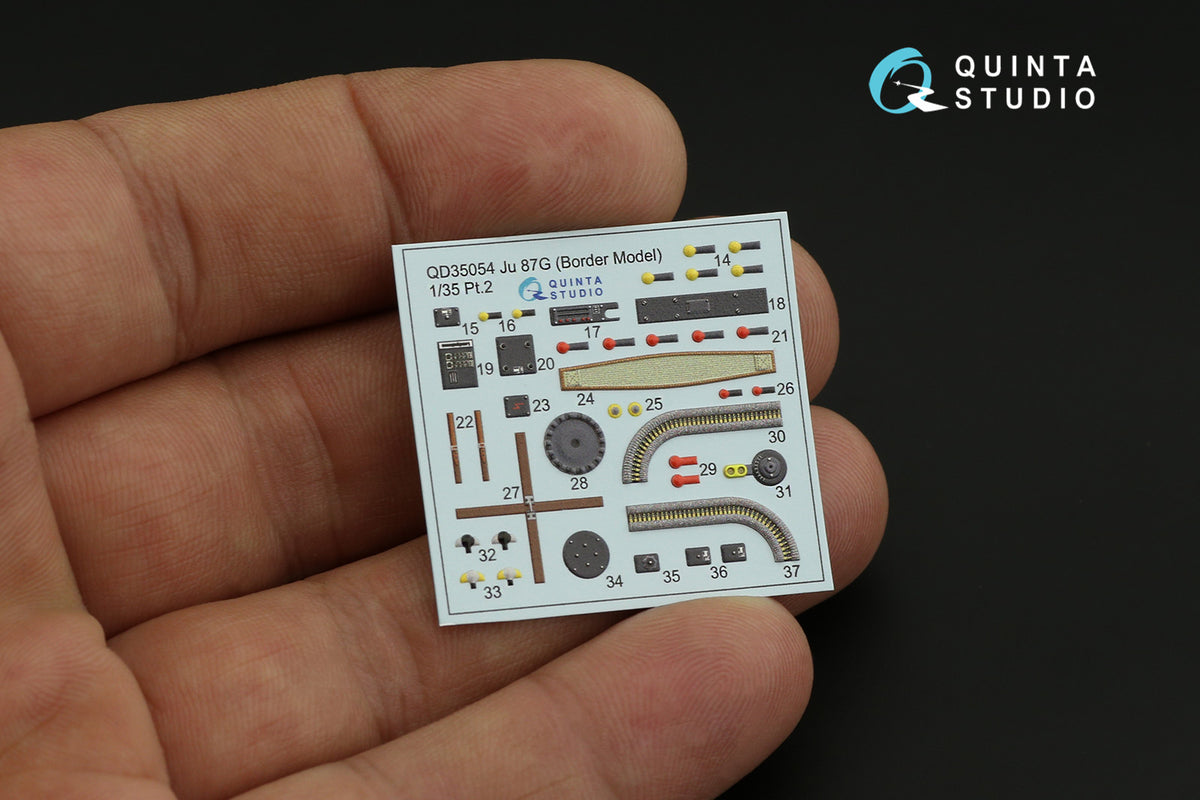 Junkers Ju-87G 'Stuka' 3D-Printed coloured Interior on decal paper (designed to be used with Border Model kits)