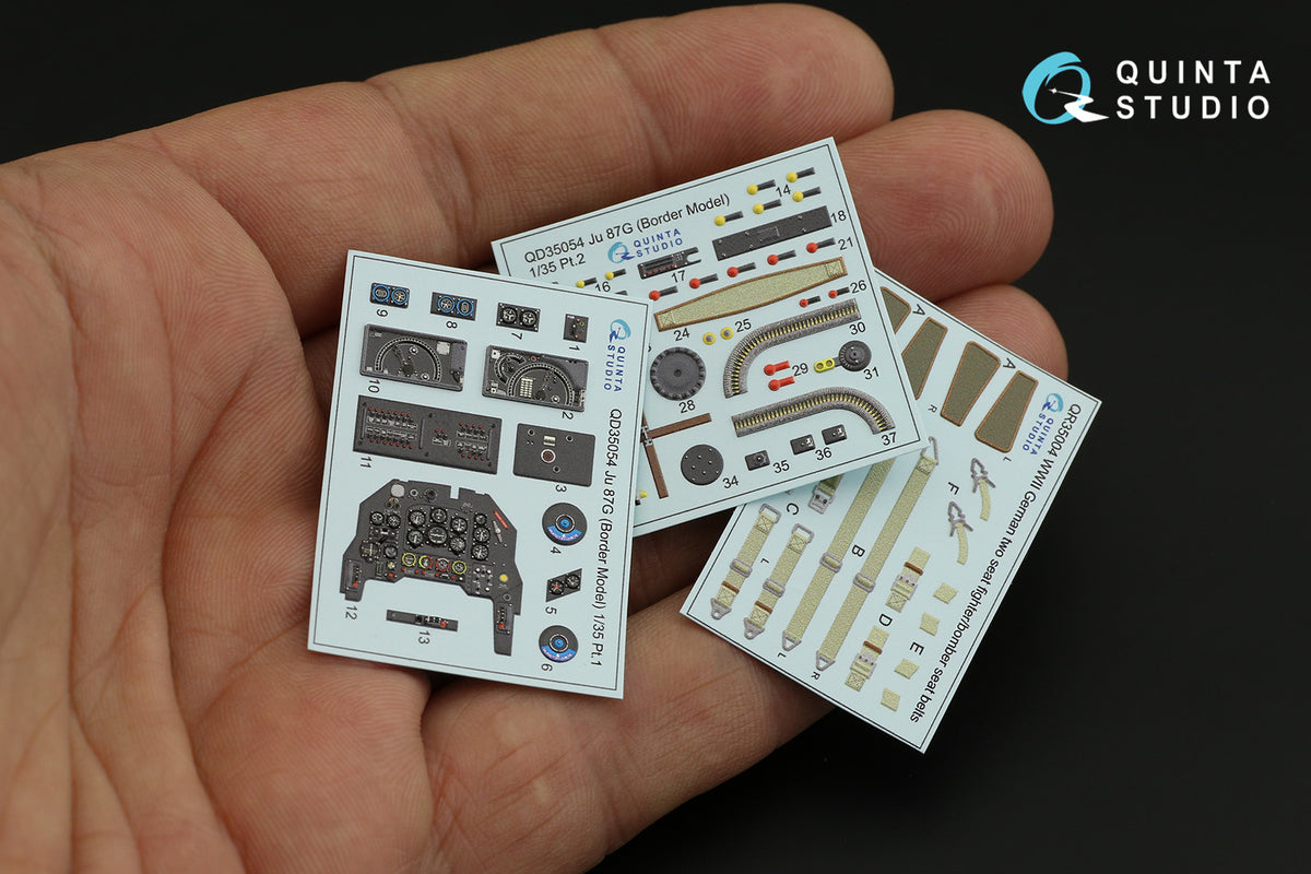 Junkers Ju-87G 'Stuka' 3D-Printed coloured Interior on decal paper (designed to be used with Border Model kits)
