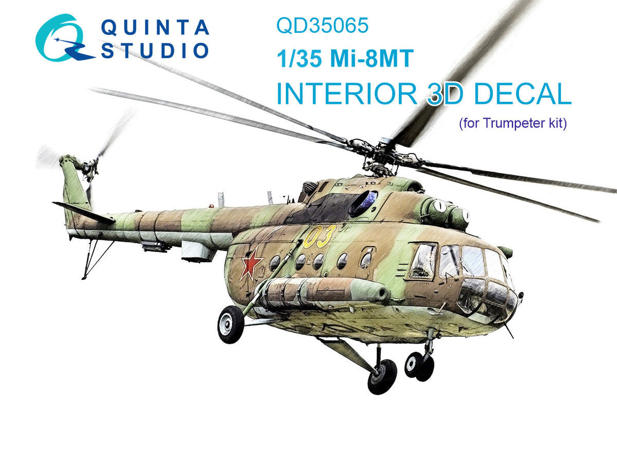 Mil Mi-8MT 3D-Printed coloured Interior on decal paper (designed to be used with Trumpeter kits)