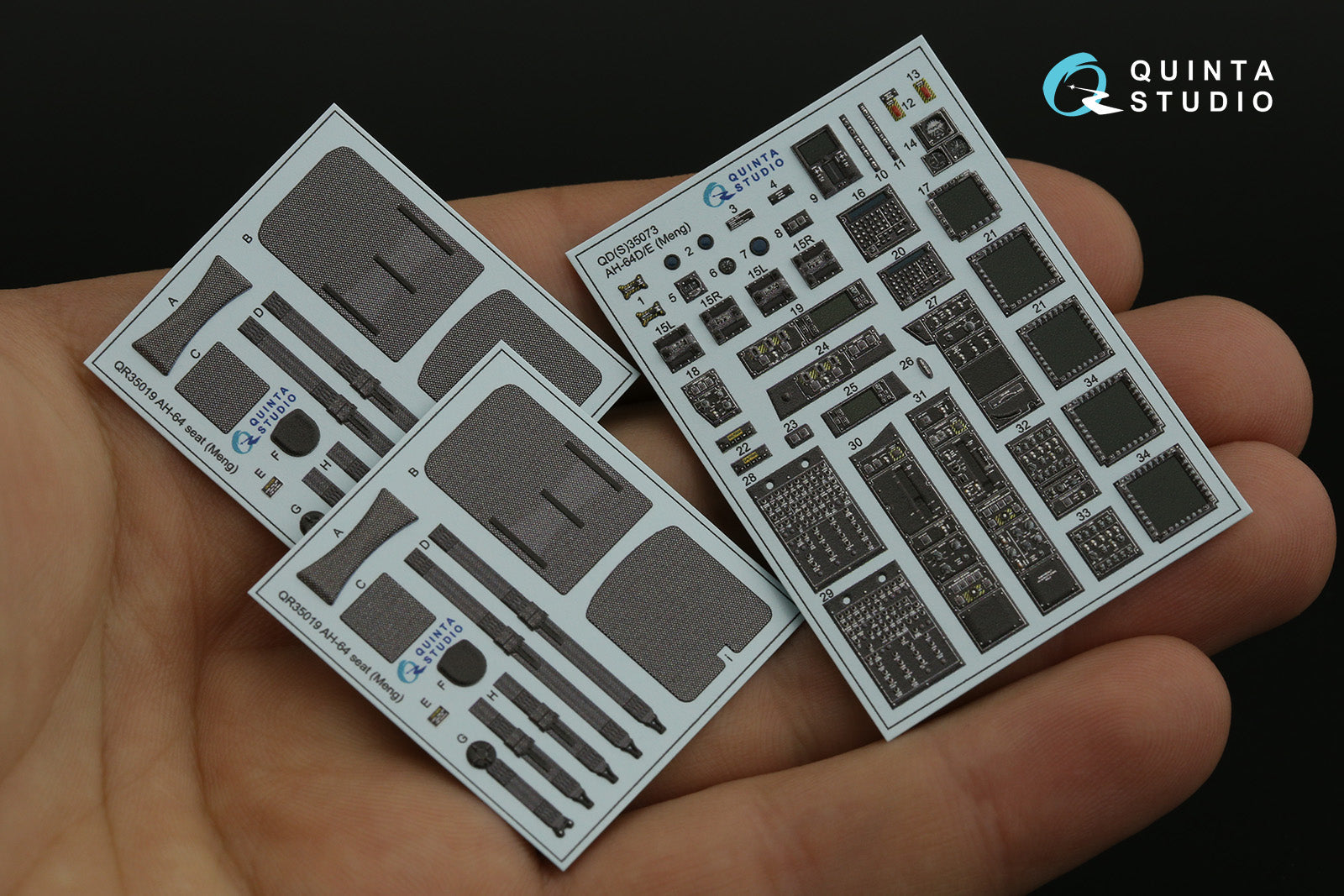 Boeing/Hughes AH-64D/E (3D-Printed) & coloured Interior on decal  paper QD35073