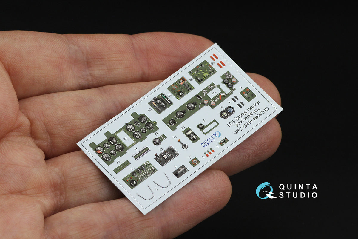 Nakajima A6M2 Zero (Nakajima Prod.) 3D-Printed & coloured Interior on decal paper(designed to be used with Border Model kits)