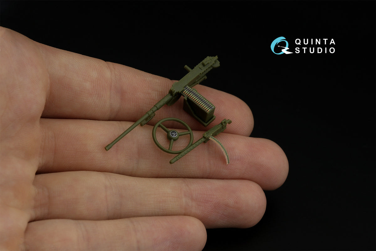 M3A1 Scout 3D-Printed coloured Interior on decal paper (designed to be used with Zvezda kits)