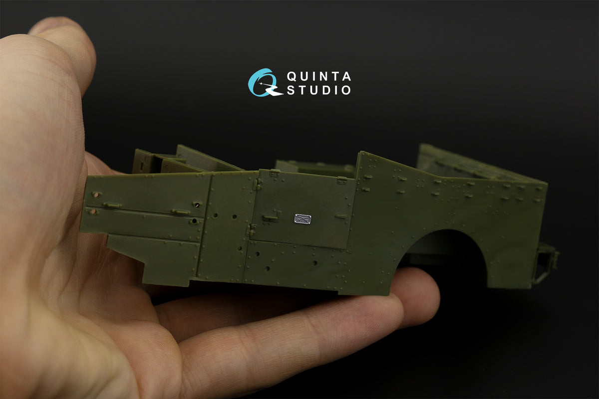 M3A1 Scout 3D-Printed coloured Interior on decal paper (designed to be used with Zvezda kits)